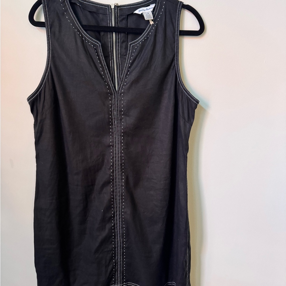 Tommy Bahama Black Dress with Contrast Stitching L